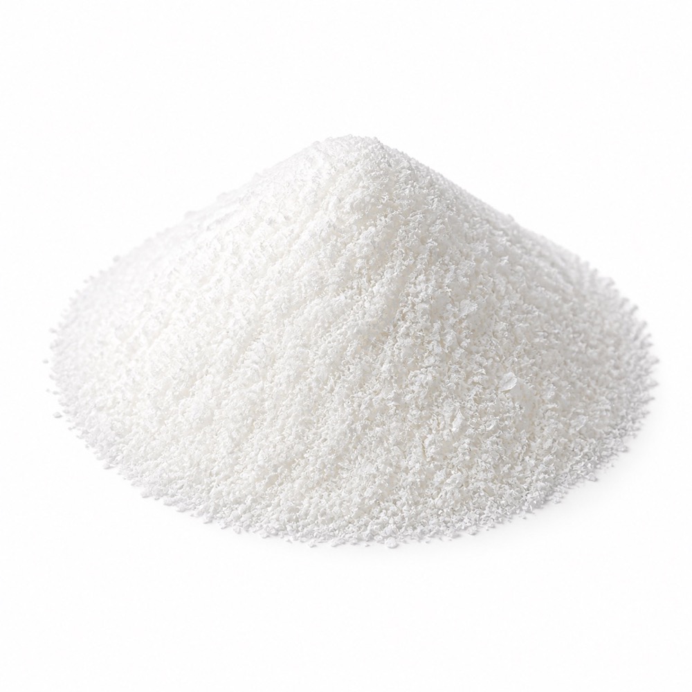 White boric acid powder and granules