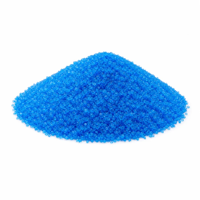 Blue copper sulphate crystals