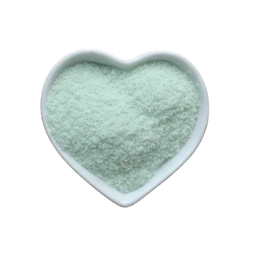 Green ferrous sulphate crystals
