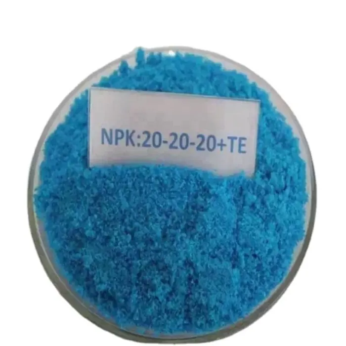 مسحوق سماد NPK ناعم أزرق ذائب في الماء